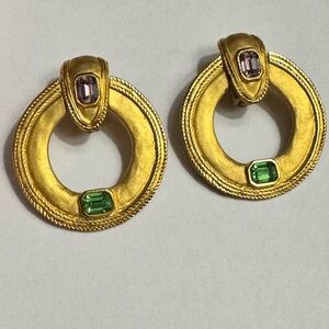 Matte Gold Tone Hoops